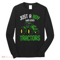 Just A  Who Loves Tractors Farm Long Sleeve Shirt thumb 0