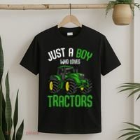 Just A  Who Loves Tractors Farm T-Shirt thumb 2