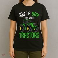 Just A  Who Loves Tractors Farm T-Shirt thumb 4