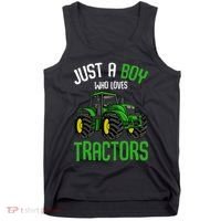Just A  Who Loves Tractors Farm Tank Top thumb 0