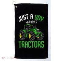Just A  Who Loves Tractors Farm Golf Towel thumb 0