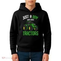 Just A  Who Loves Tractors Farm Kids Hoodie thumb 4