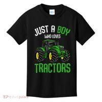 Just A  Who Loves Tractors Farm Kids T-Shirt thumb 0