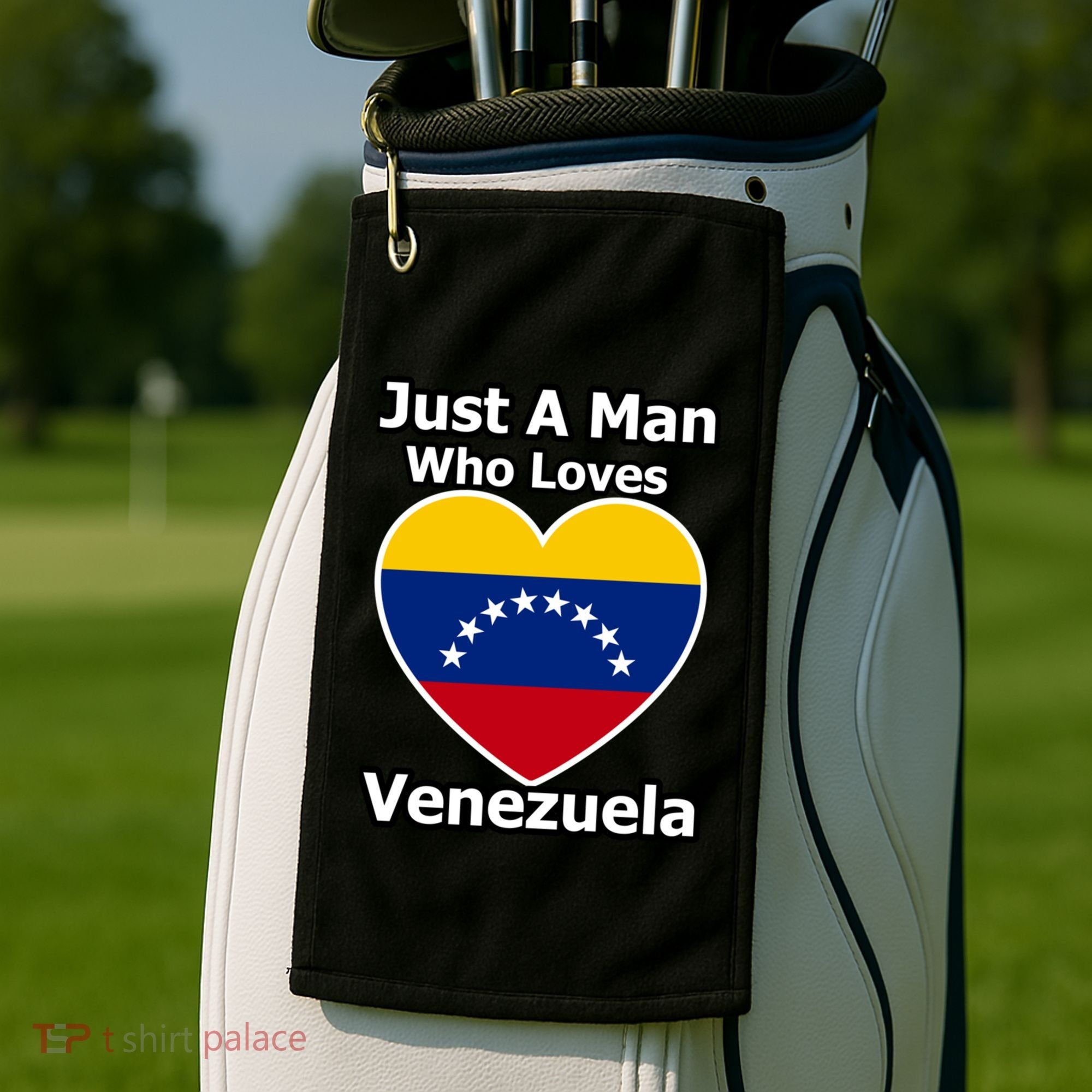 Just A Who Loves Venezuela Meaningful Gift Golf Towel