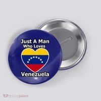 Just A Who Loves Venezuela Meaningful Gift Button thumb 0