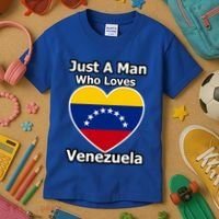 Just A Who Loves Venezuela Meaningful Gift Kids T-Shirt thumb 3