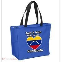 Just A Who Loves Venezuela Meaningful Gift Tote Bag thumb 2