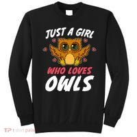 Just A Who Loves Owls Bird Nature Lover  Gift Sweatshirt thumb 0