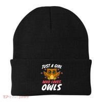 Just A Who Loves Owls Bird Nature Lover  Gift Beanie thumb 0