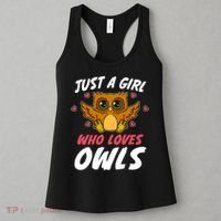 Just A Who Loves Owls Bird Nature Lover  Gift Women's Tank Top thumb 3