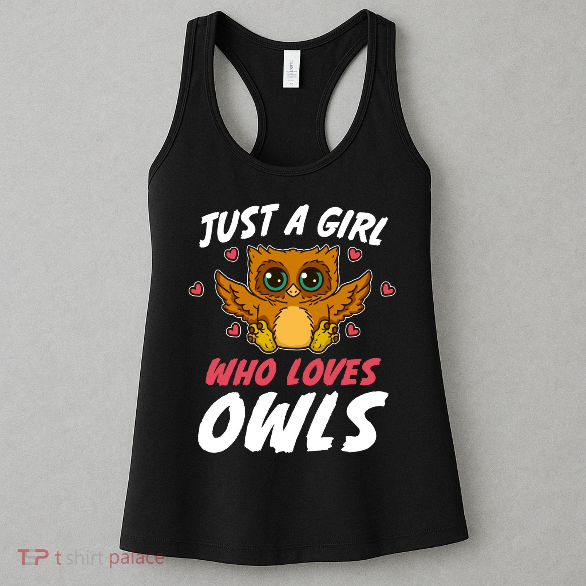 Just A Who Loves Owls Bird Nature Lover  Gift Women's Tank Top