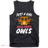 Just A Who Loves Owls Bird Nature Lover  Gift Tank Top thumb 0