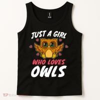 Just A Who Loves Owls Bird Nature Lover  Gift Tank Top thumb 2