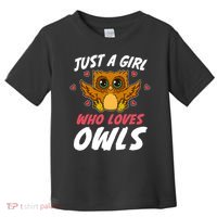 Just A Who Loves Owls Bird Nature Lover  Gift Toddler T-Shirt thumb 0
