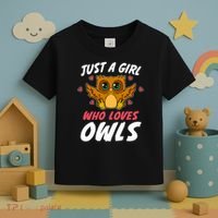 Just A Who Loves Owls Bird Nature Lover  Gift Toddler T-Shirt thumb 3