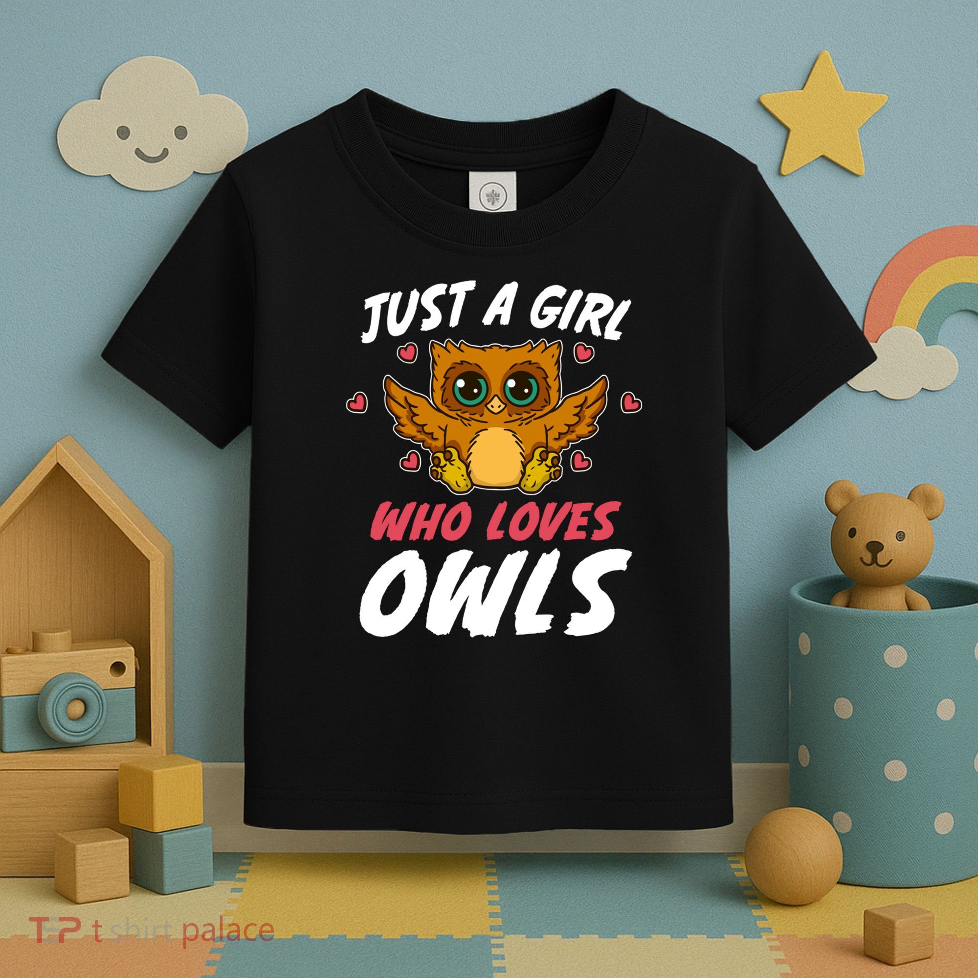 Just A Who Loves Owls Bird Nature Lover  Gift Toddler T-Shirt