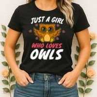 Just A Who Loves Owls Bird Nature Lover  Gift Women's T-Shirt thumb 2