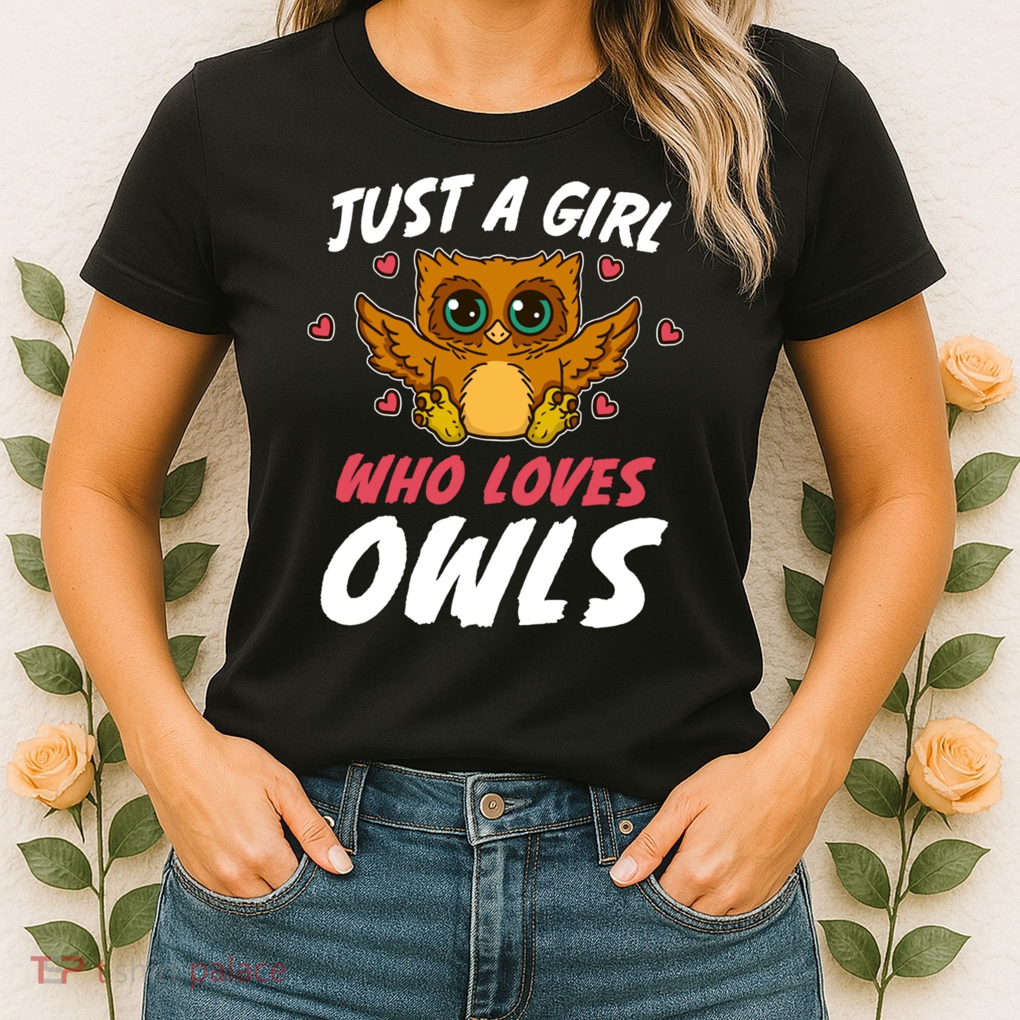 Just A Who Loves Owls Bird Nature Lover  Gift Women's T-Shirt
