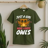 Just A Who Loves Owls Bird Nature Lover  Gift T-Shirt thumb 2