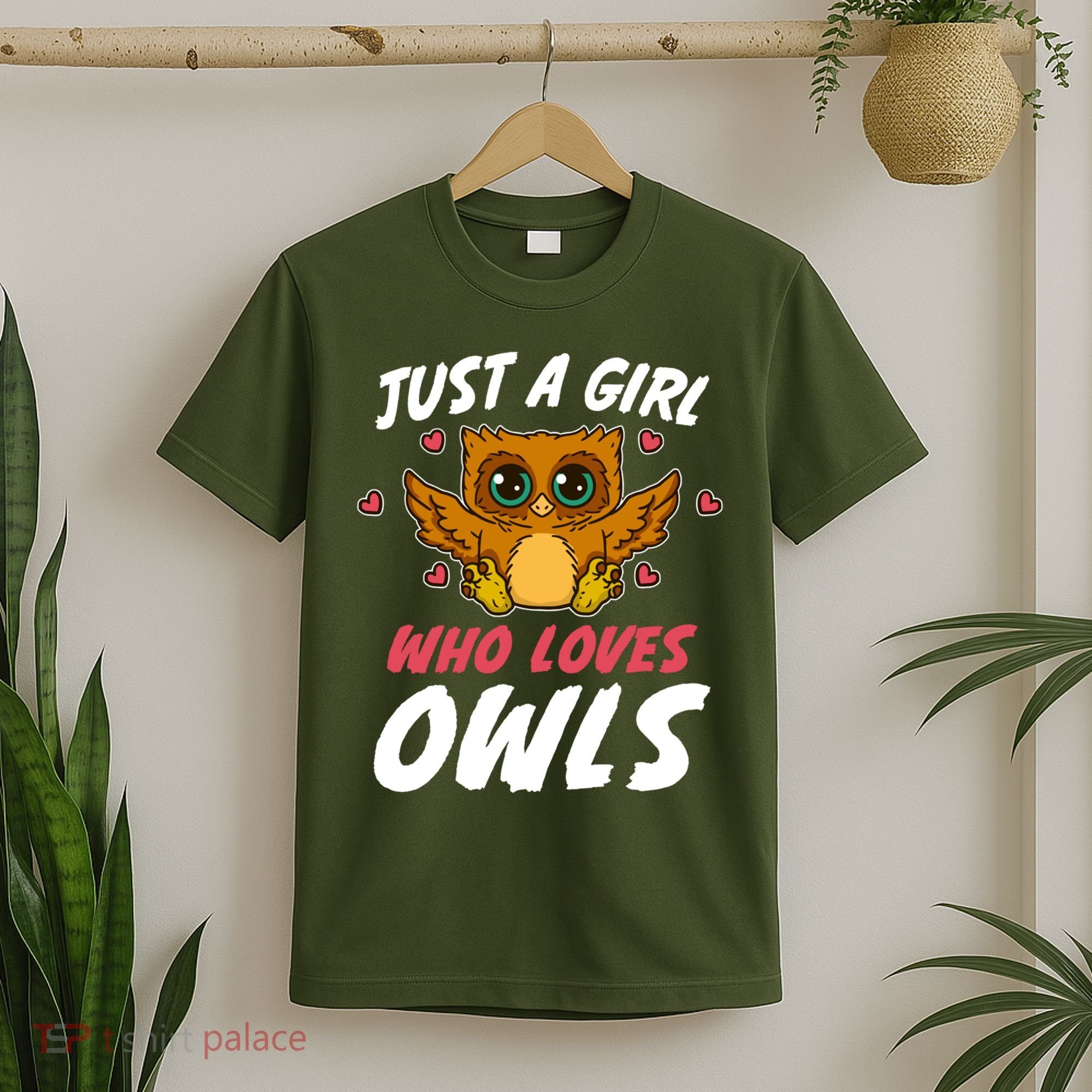Just A Who Loves Owls Bird Nature Lover  Gift T-Shirt