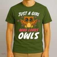 Just A Who Loves Owls Bird Nature Lover  Gift T-Shirt thumb 3