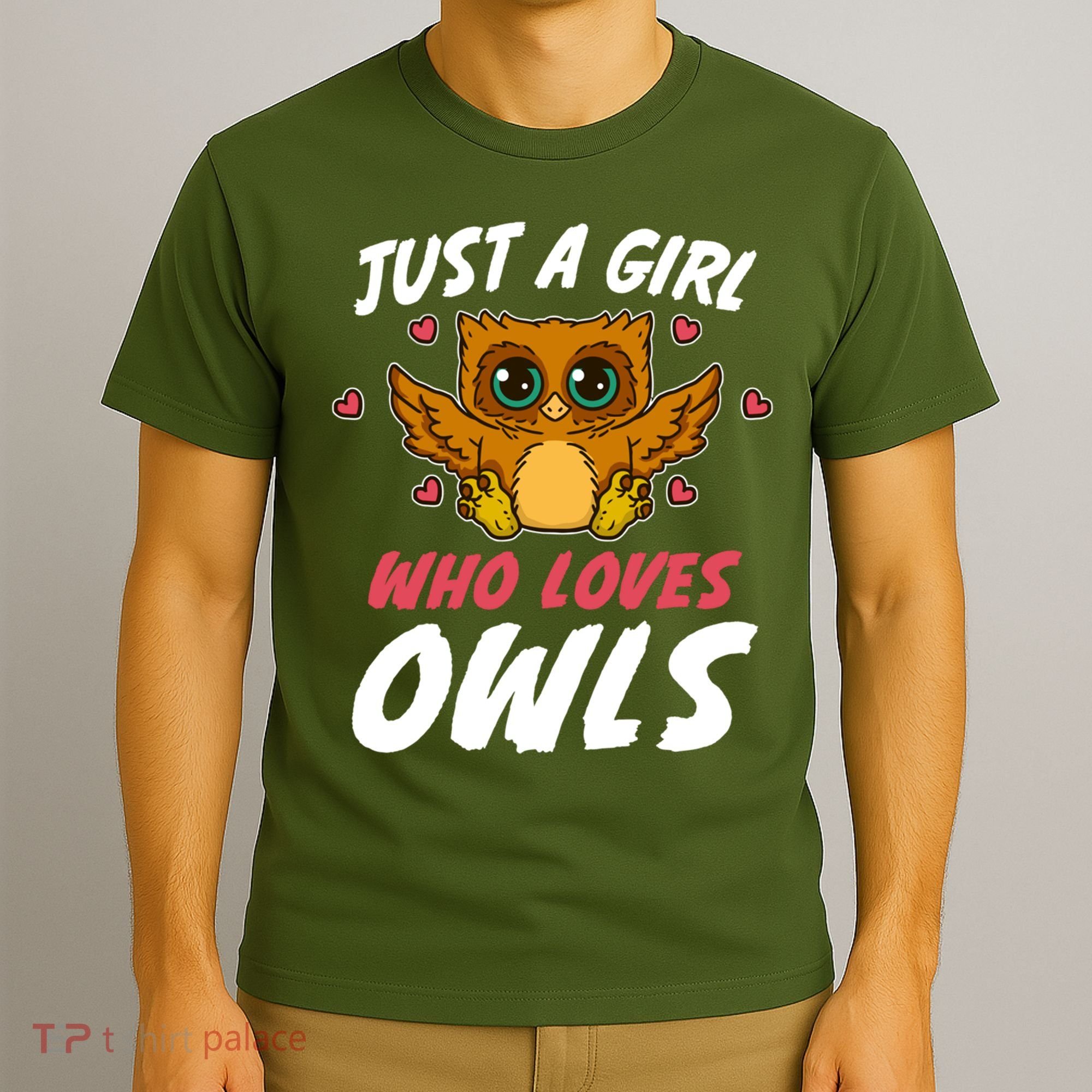 Just A Who Loves Owls Bird Nature Lover  Gift T-Shirt