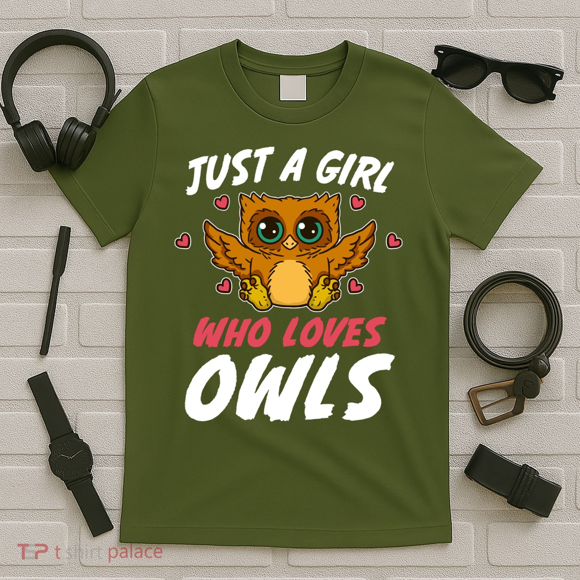 Just A Who Loves Owls Bird Nature Lover  Gift T-Shirt