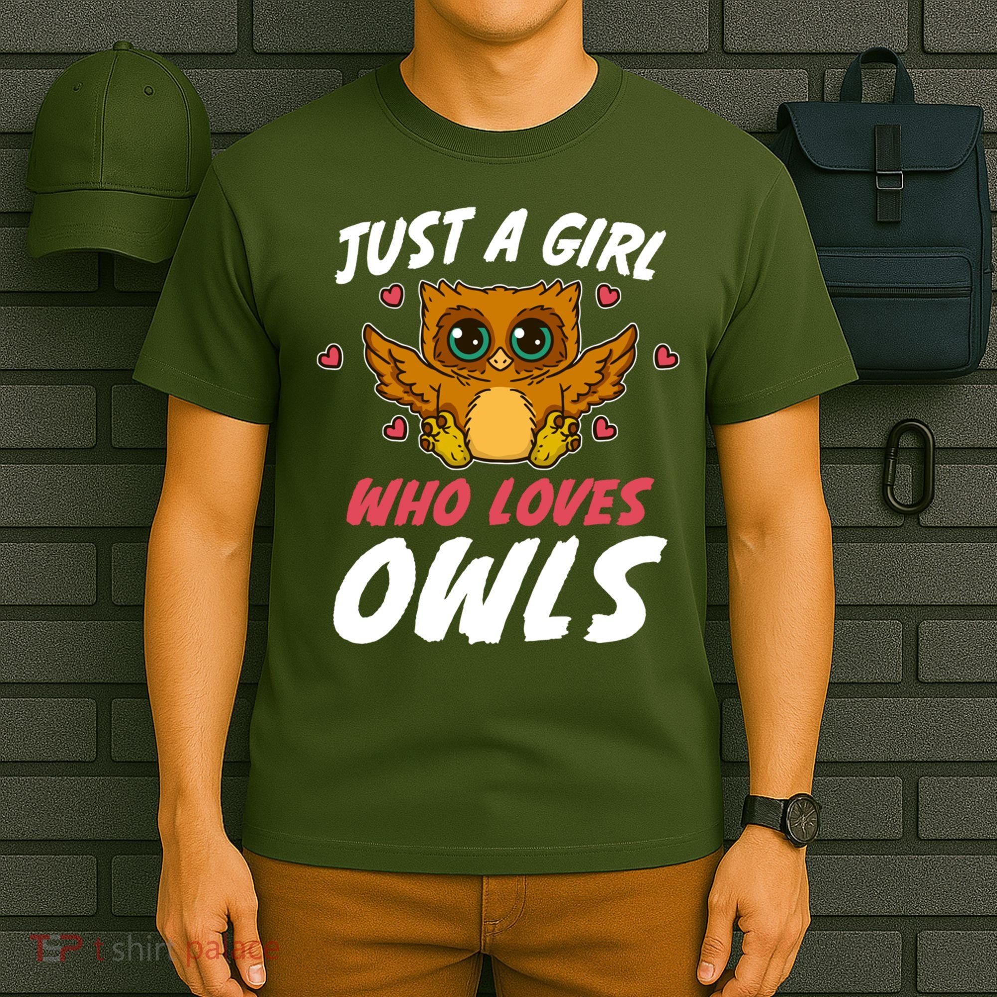 Just A Who Loves Owls Bird Nature Lover  Gift T-Shirt