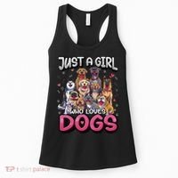 Just A Who Loves Dogs Funny Puppy Dog Lover Women's Tank Top thumb 0