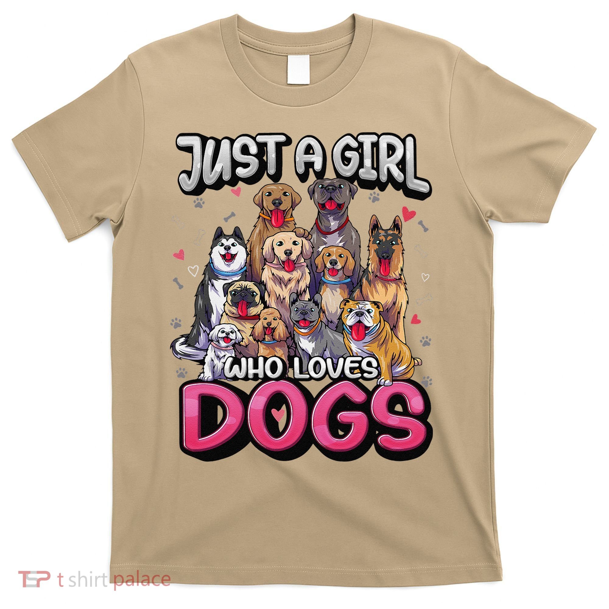 Just A Who Loves Dogs Funny Puppy Dog Lover T-Shirt