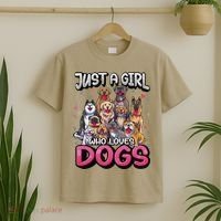Just A Who Loves Dogs Funny Puppy Dog Lover T-Shirt thumb 2