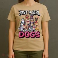 Just A Who Loves Dogs Funny Puppy Dog Lover T-Shirt thumb 4