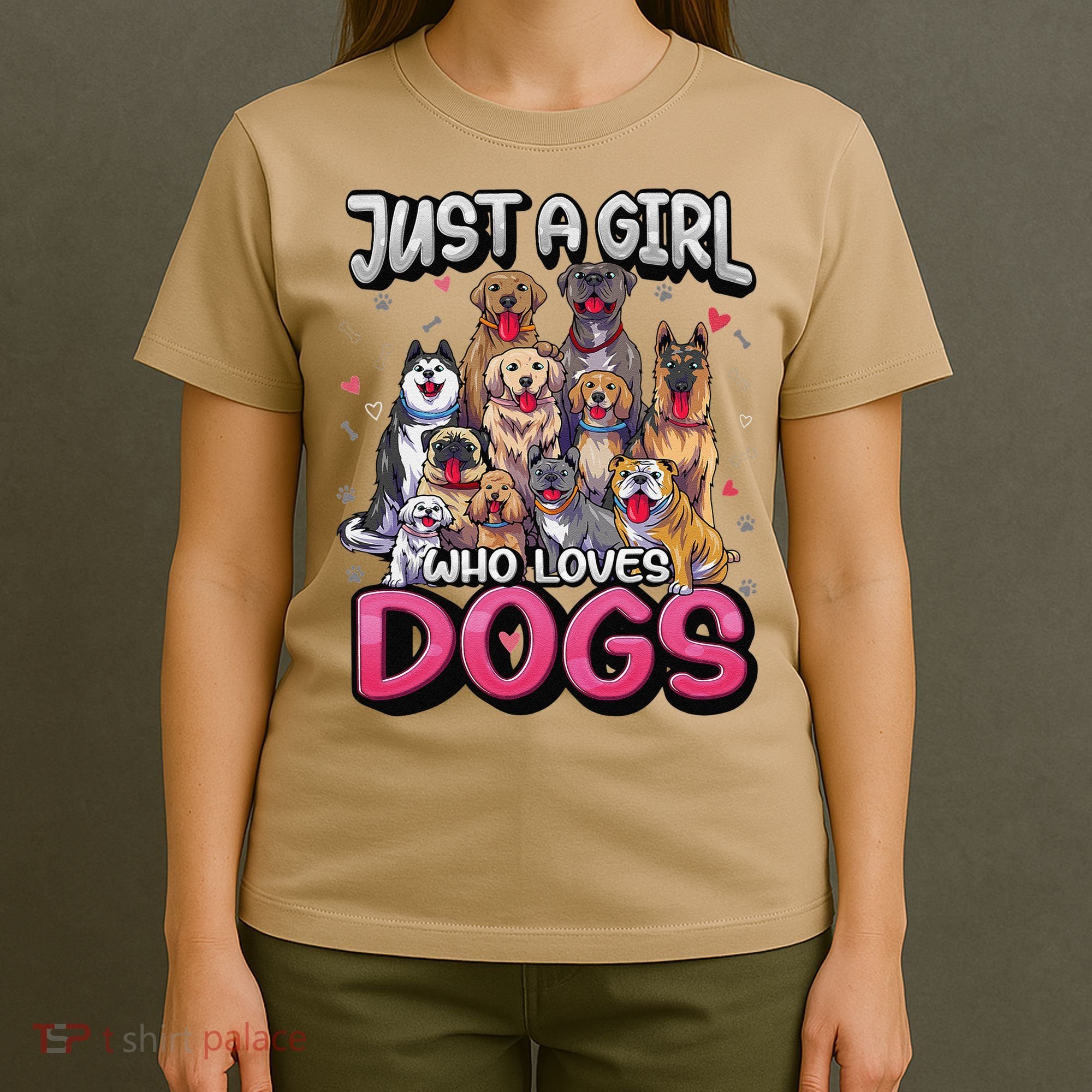 Just A Who Loves Dogs Funny Puppy Dog Lover T-Shirt