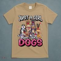 Just A Who Loves Dogs Funny Puppy Dog Lover T-Shirt thumb 5
