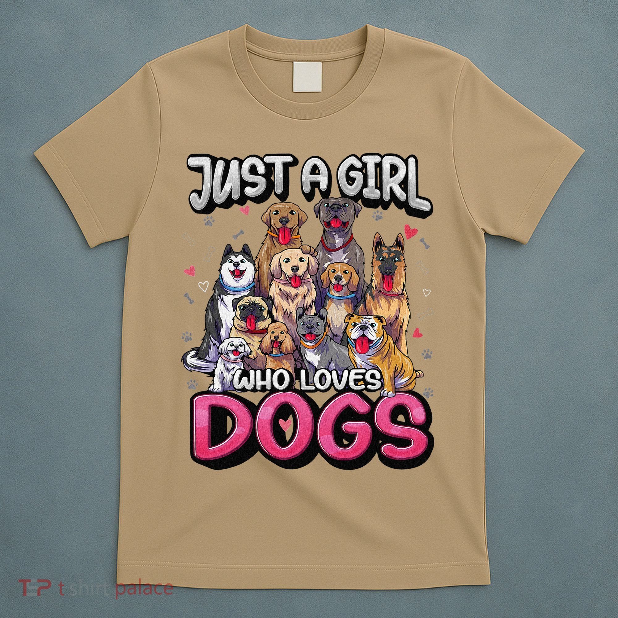 Just A Who Loves Dogs Funny Puppy Dog Lover T-Shirt