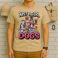 Just A Who Loves Dogs Funny Puppy Dog Lover T-Shirt thumb 6