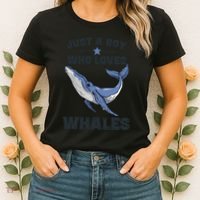 Just A Who Loves Whales Funny Whale Gift Women's T-Shirt thumb 2
