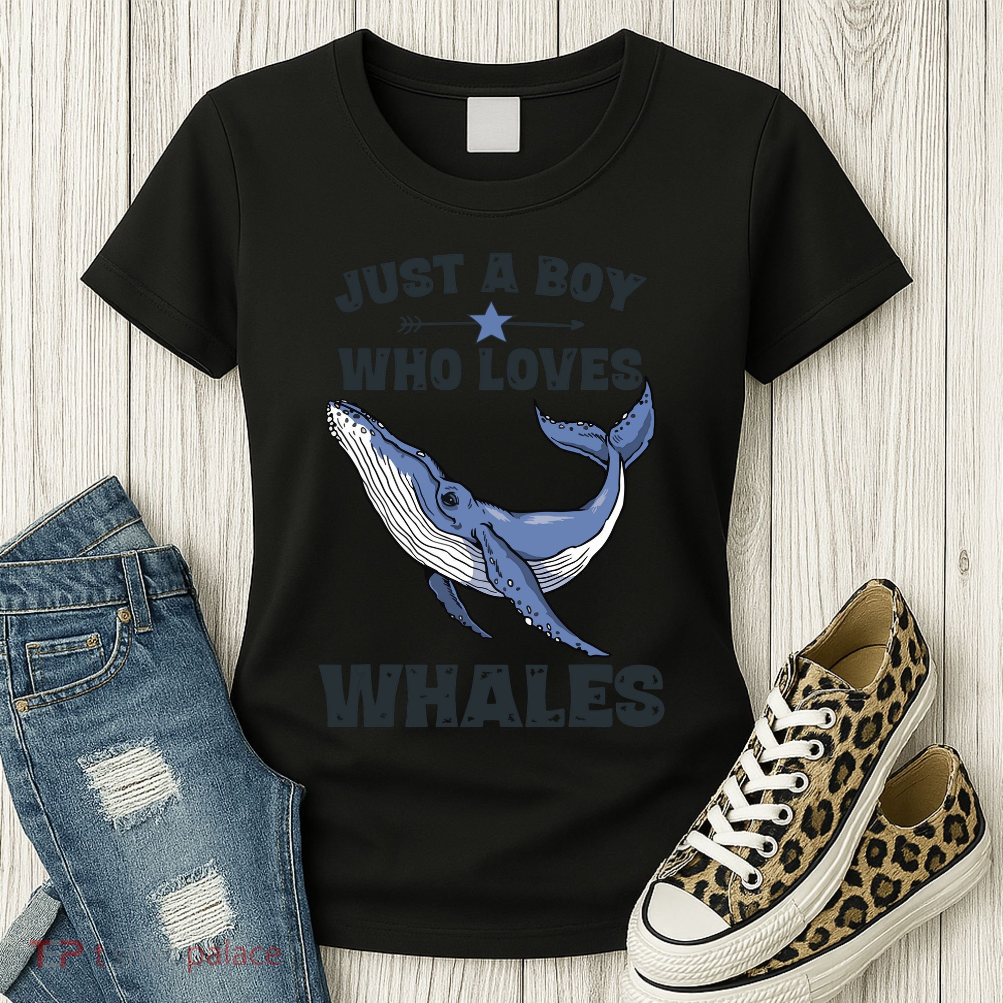 Just A Who Loves Whales Funny Whale Gift Women's T-Shirt
