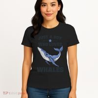 Just A Who Loves Whales Funny Whale Gift Women's T-Shirt thumb 4
