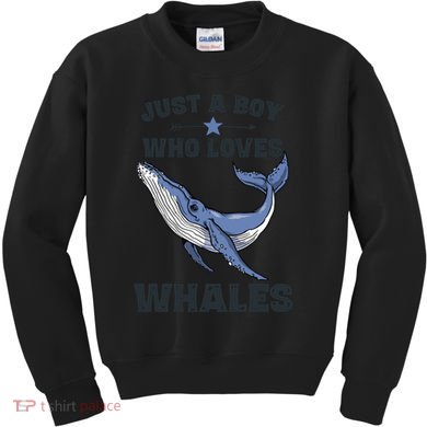 Just A Who Loves Whales Funny Whale Gift Kids Sweatshirt