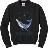 Just A Who Loves Whales Funny Whale Gift Kids Sweatshirt thumb 0