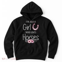 Just A Who Loves Horses Horse Hoodie thumb 0