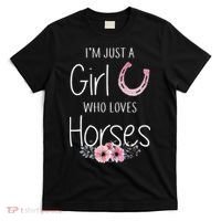 Just A Who Loves Horses Horse T-Shirt thumb 0