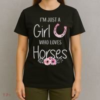 Just A Who Loves Horses Horse T-Shirt thumb 4