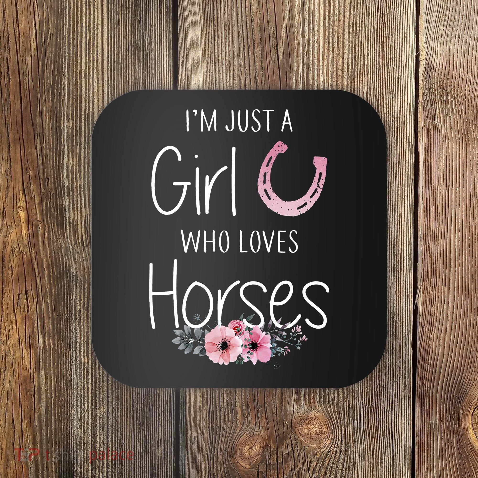 Just A Who Loves Horses Horse Coaster
