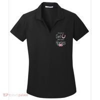 Just A Who Loves Horses Horse Women's Dry Zone Grid Polo thumb 0