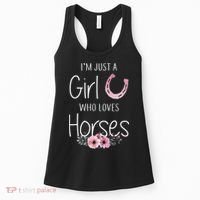 Just A Who Loves Horses Horse Women's Tank Top thumb 0