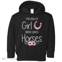 Just A Who Loves Horses Horse Toddler Hoodie thumb 0