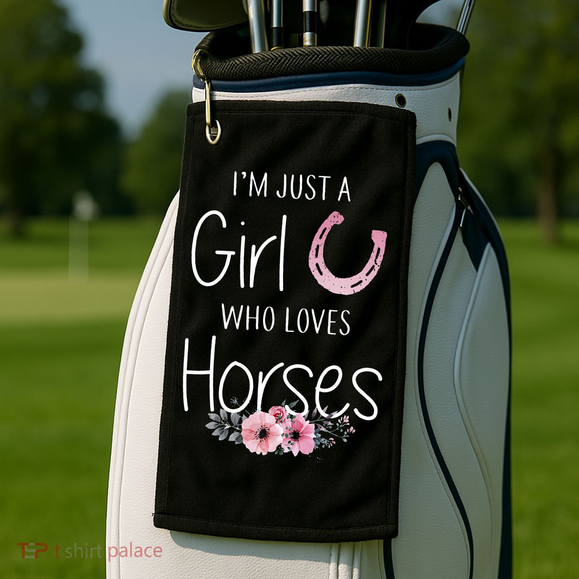 Just A Who Loves Horses Horse Golf Towel