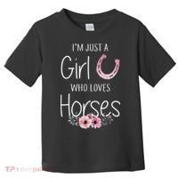 Just A Who Loves Horses Horse Toddler T-Shirt thumb 0